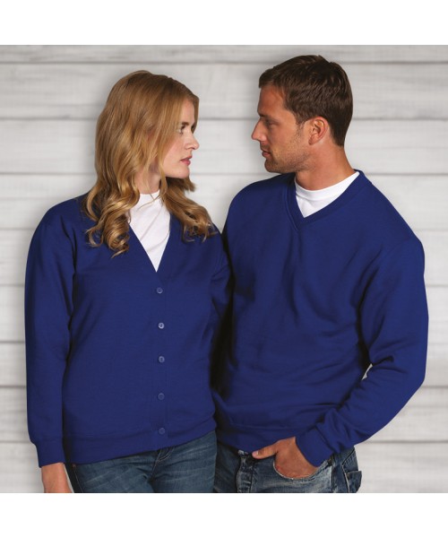 Plain Sweatshirt V Neck Russell 295 GSM